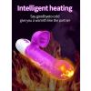 V40 - Şarjlı Akıllı Isıtma Özellikli Dil Hareketli Güçlü Titreşimli G-Spot ve Klitoris Uyarıcı 2 in 1 Yapay Penis Rabbit Vibratör