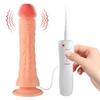 Wesley - Kumandalı Vantuzlu Eğik Yapı Güçlü Titreşimli Gerçekçi Yapay Penis Realistik Dokuda Dildo 22 CM