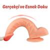 Wesley - Kumandalı Vantuzlu Eğik Yapı Güçlü Titreşimli Gerçekçi Yapay Penis Realistik Dokuda Dildo 22 CM