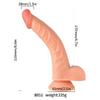Wesley - Kumandalı Vantuzlu Eğik Yapı Güçlü Titreşimli Gerçekçi Yapay Penis Realistik Dokuda Dildo 22 CM