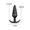 Yeni ve İleri Düzey Kullanıcılar İçin Geniş Tabanlı Siyah Silikon Anal Butt Plug - Orta Boy