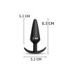 Yeni ve İleri Seviye Kullanıcılar İçin Geniş Tabanlı Siyah Silikon Anal Butt Plug - Küçük Boy