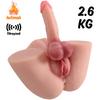 Zion - Anal Vajina Girişli 12 CM Yapay Penisli Isıtmalı Titreşimli Realistik Kalça Mastürbatör Trans Manken 2.6 KG